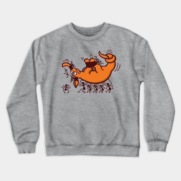 Aardvark in trouble when kidnapped by a group of bold ants Crewneck Sweatshirt by zooco